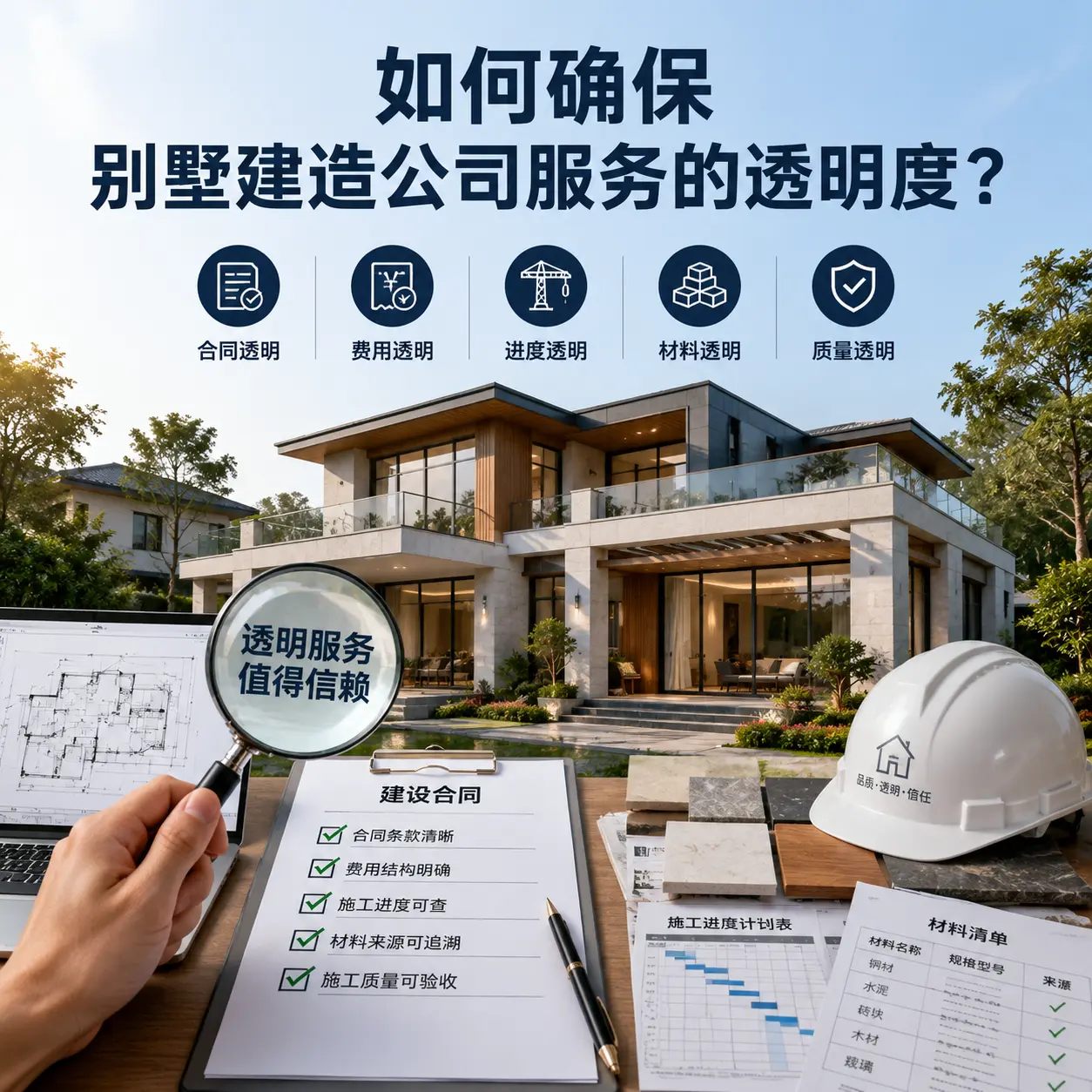 在 红花岗 如何确保别墅建造公司服务的透明度？