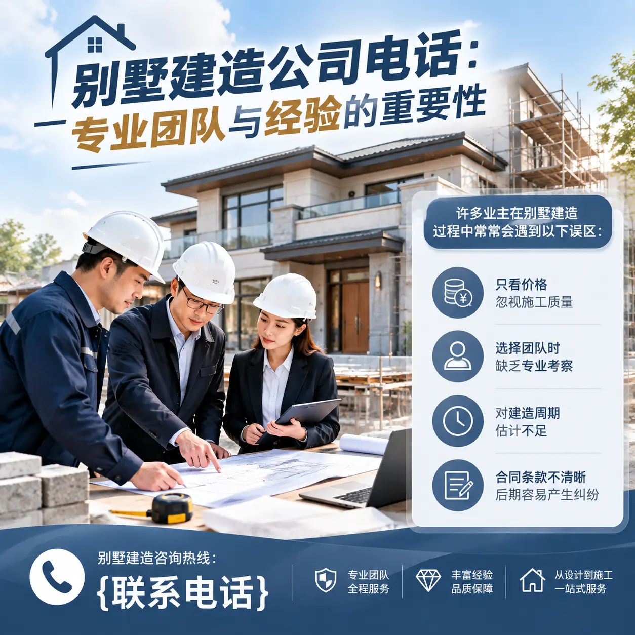 红花岗别墅建造公司电话:专业团队与经验的重要性