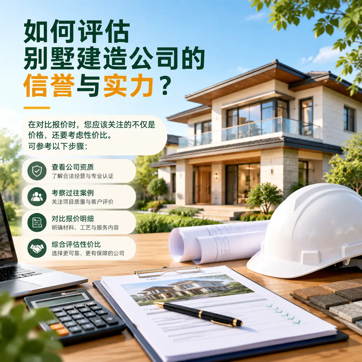 如何评估 红花岗 别墅建造公司的信誉与实力?