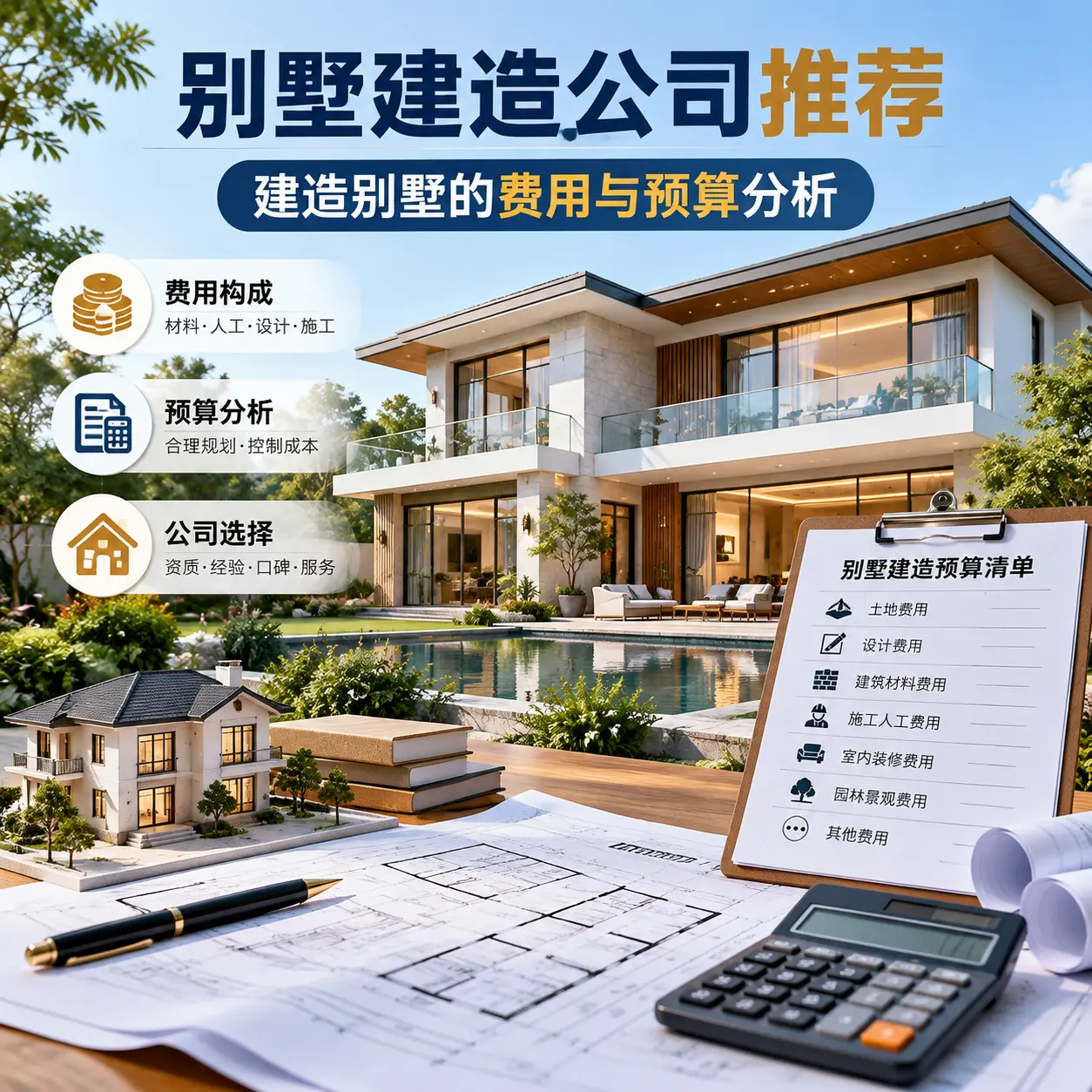 别墅建造公司推荐： 红花岗 建造别墅的费用与预算分析